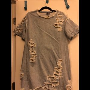 Distressed Jean Dress